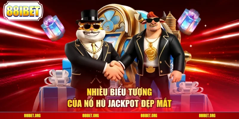 Nhiều biểu tượng của nổ hũ Jackpot đẹp mắt